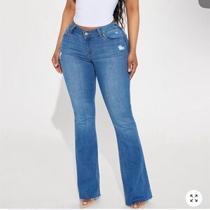 Fashion Nova Blue Flare Jeans